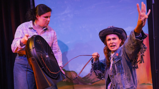 Caitlin Amelia Kearney and Janet Anderson play various incarnations of Audrey.