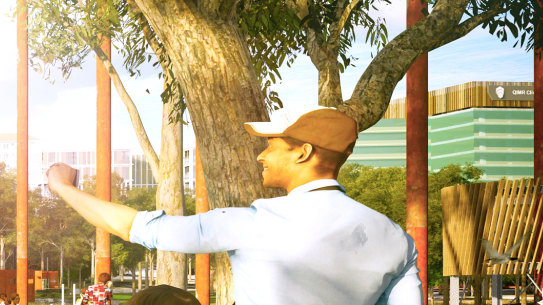 A new concept image of Lake Barrambin, set to take advantage of historical water flows on the site.