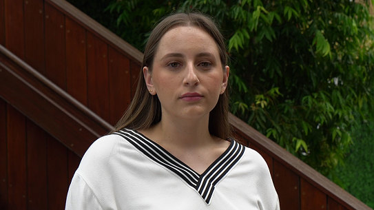 Sarah Ristevski, the daughter of Karen Ristevski who was killed by her father Borce. 