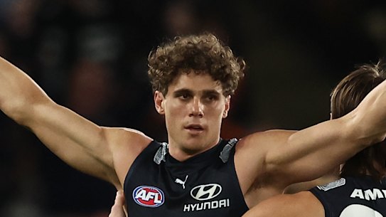 Carlton forward Charlie Curnow.