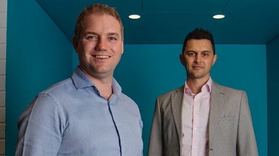 Prospa executives Beau Bertolli and  Ed Bigazzi.