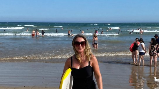 Kate Halfpenny down at the coast.