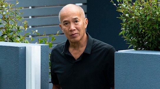 Neurosurgeon Charlie Teo outside his Pagewood house.