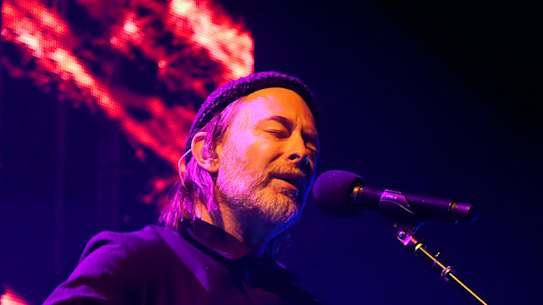 Thom Yorke performing at the Sidney Myer Music Bowl last year.