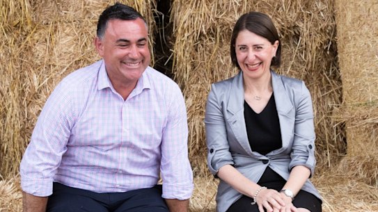 NSW Premier Gladys Berejiklian and deputy premier John Barilaro in 2019.