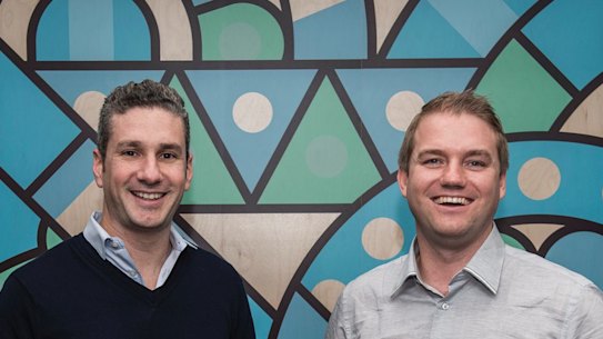 Prospa co-founders and joint CEOs Beau Bertoli and Greg Moshal. 