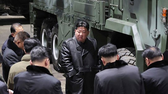 North Korean leader Kim Jong-un toured munitions factories on January 8 and 9.
