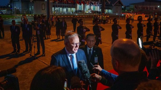 Prime Minister Anthony Albanese arrived in Laos on Wednesday for the ASEAN summit. 