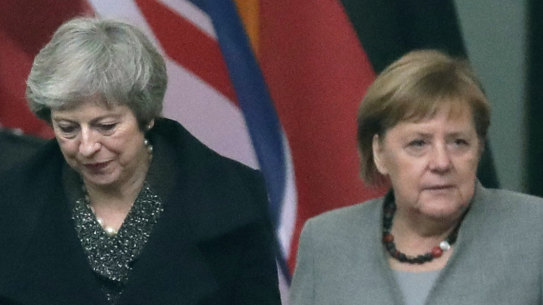 British Prime Minister Theresa May met with German Chancellor Angela Merkel in Berlin. 