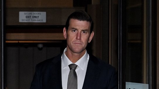 Ben Roberts-Smith leaves the Federal Court in Sydney last month.
