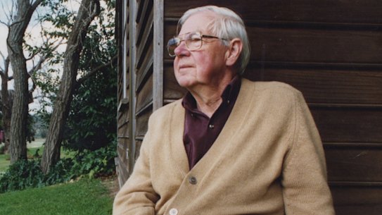 Arthur Boyd on his property Bundanon on the Shoalhaven River in NSW.