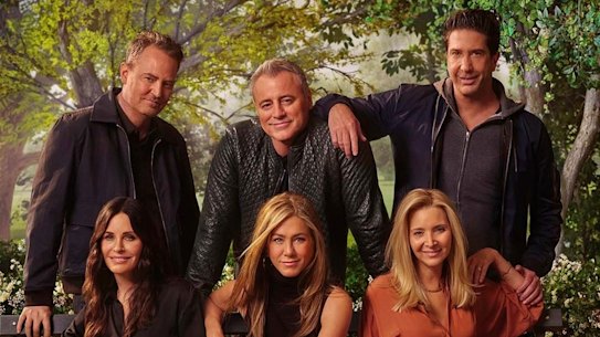 Clockwise from top left: Matthew Perry, Matt LeBlanc, David Schwimmer, Lisa Kudrow, Jennifer Aniston and Courtney Cox.