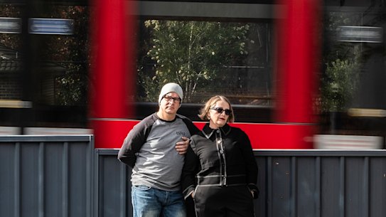 Dave and Marion Corbett at the back of their Dundas home.