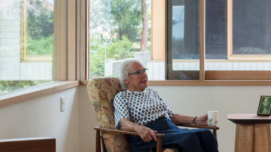 Sister Margaret in the living area at The Daughters of Charity’s new Living Quarters.