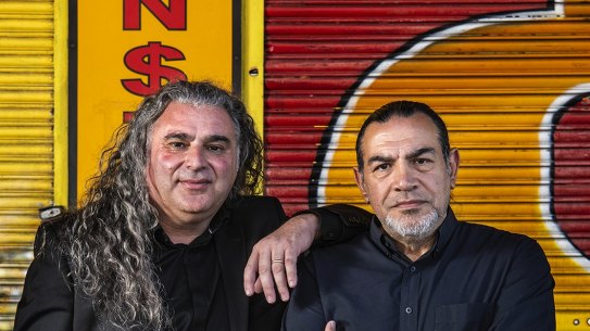 Artist Khaled Sabsabi (right) with curator Michael Dagostino.