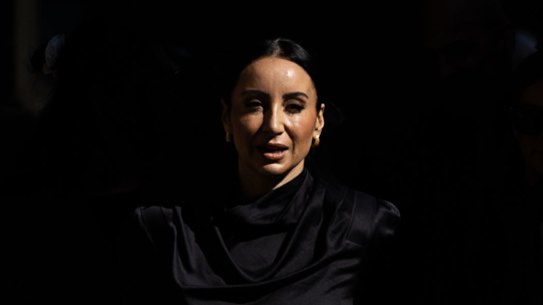 Antoinette Lattouf arrives at the Federal Court in Sydney on Wednesday.