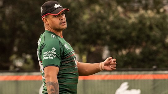 Souths training at Heffron Park, Rabbitohs Centre of Excellence, 431 Bunnerong Road, Maroubra.
Latrell Mitchell
9th April 2024
Photo: Steven Siewert