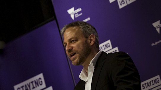 15/08/20 Professor Brett Sutton  addresses the media in the daily Covid-19 update as daily case numbers stabilise. Photograph by Chris Hopkins