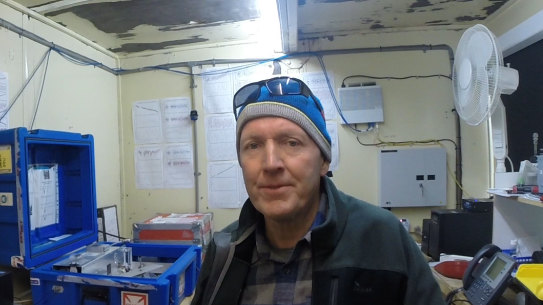 David Etheridge, CSIRO lead scientist on the Hydroxyl project, at Law Dome laboratory in Antarctica.