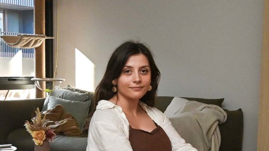 Eleni Modinos moved into a social apartment in August and says it saved her from a desperate situation. 