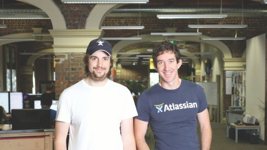 Atlassian founders Mike Cannon-Brookes and Scott Farquhar will hold 67.2 per cent of the total shares outstanding after the IPO.