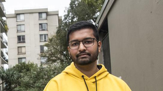 International student Ruturaj Khenat.