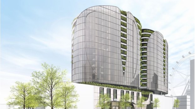 The Docklands tower Melbourne City Council supported this week that will house apartments and a Marriott hotel. 