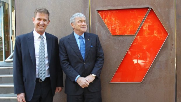 Seven West Media chief executive Tim Worner (left) and chairman Kerry Stokes, are steering the network through tough times for free-to-air television. 