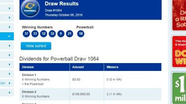 sat lotto prize divisions