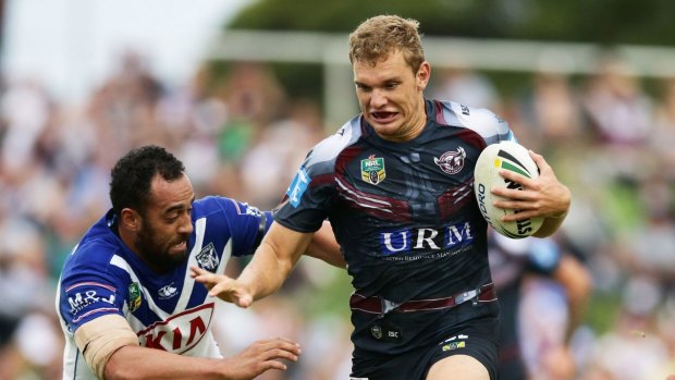 Hard to stop: Manly fullback Tom Trbojevichas been in damaging form.