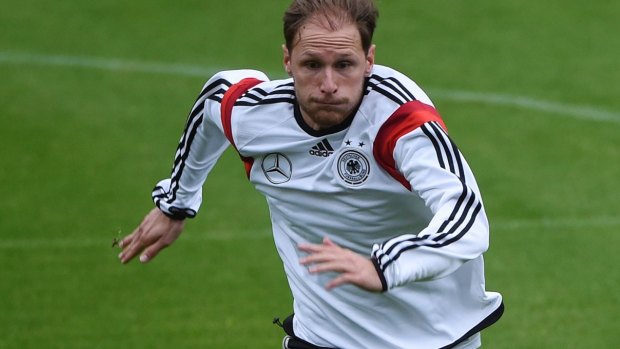 Paying tribute: Germany defender Benedikt Hoewedes.