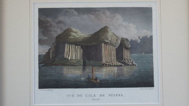 The author's 1795 engraving of Scotland's Isle of Staffa.