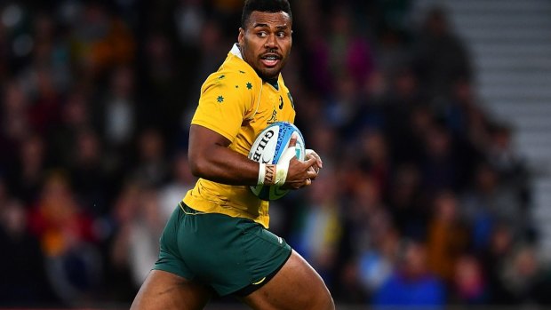 Breakthrough year: Samu Kerevi in action for the Wallabies. 