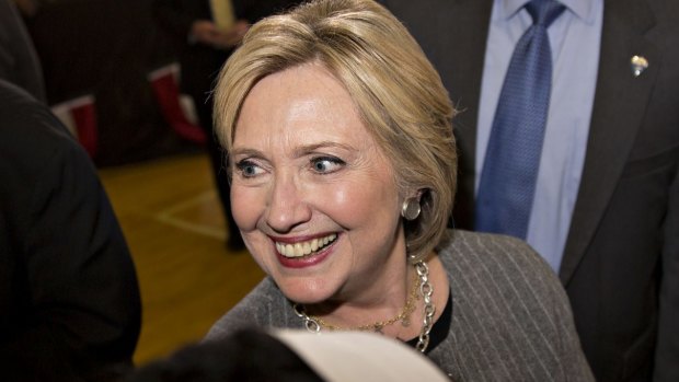 Hillary Clinton in Des Moines, Iowa.