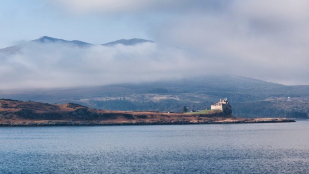 The morning mist lifts from Duart Castle.