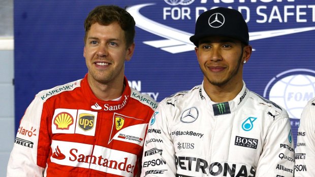 Lewis Hamilton (right) and Sebastian Vettel.