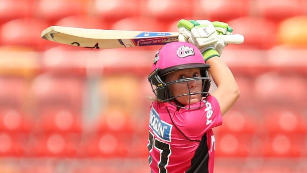 Half-century: Alyssa Healy (55) shared a first-wicket stand of 88 with Ellyse Perry in the Sixers' win over the Thunder.