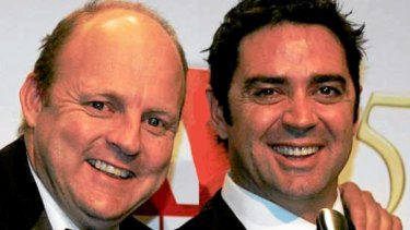 Billy Brownless (left) and Garry Lyon in happier times.