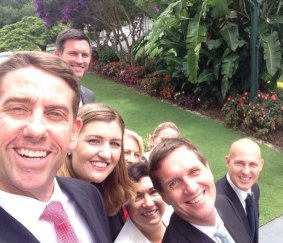Cameron Dick takes time for a #cabinetselfie as Queensland's new government gets to work.
