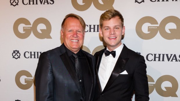Terry (left) and Joel Creasey, who gave an inspirational speech at the awards bash.