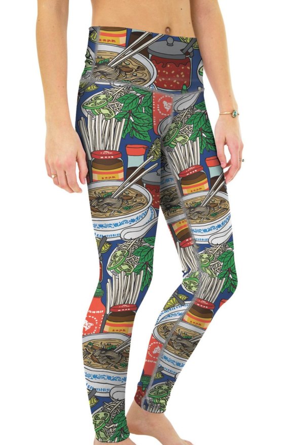Pho Tastic yoga pants, $US69.95 from Beloved, <a href="https://www.belovedshirts.com/products/pho-tastic-yoga-pants" target="_blank">belovedshirts.com</a>.