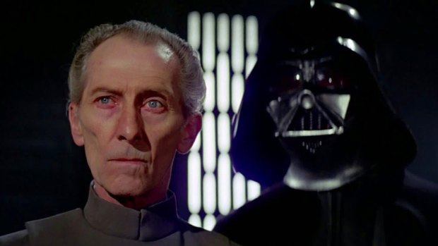 1977's <i>Star Wars</i>: Peter Cushing as Imperial bureaucrat Grand Moff Tarkin.