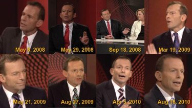 Tony Abbott appeared on Q&A eight times in just over two years while in opposition.