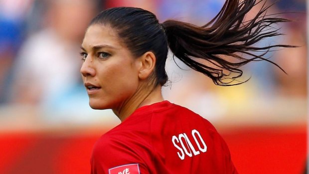 Costly comments: USA goalkeeper Hope Solo.