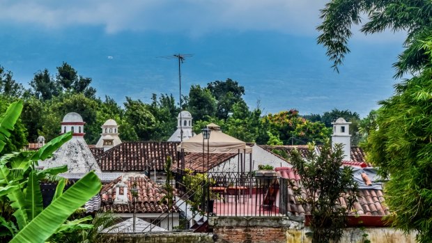 Rooftop views over Antigua. 