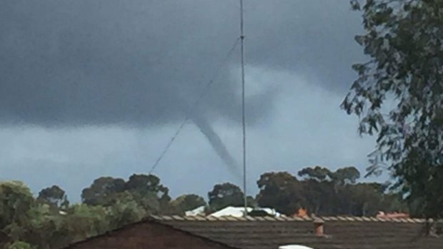 This waterspout was spotted near Fremantle.