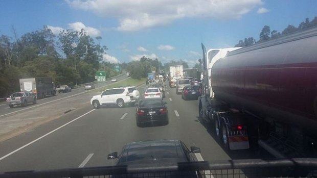 The man was arrested after police responded to several calls from the public about a speeding motorist running other vehicles off the M1 on the northern end of the Gold Coast.