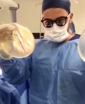 Dr Tavakoli weighs up between breast implants on Snapchat.