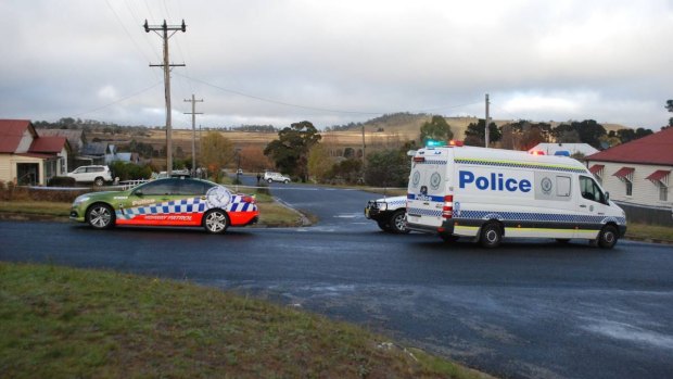 The scene of a shooting in Nimmitabel Friday morning.