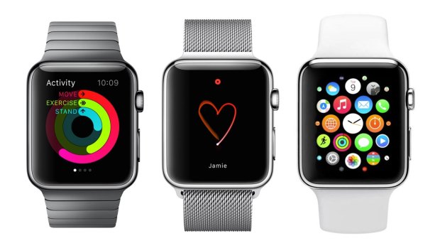 The Apple Watch comes in actual gold, steel or aluminium.